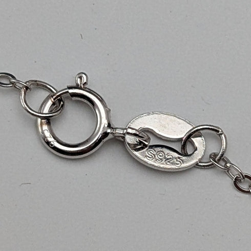 Vintage Boy & Girl Silver Charm Pendant with Pure Silver Necklace Total 6.2g